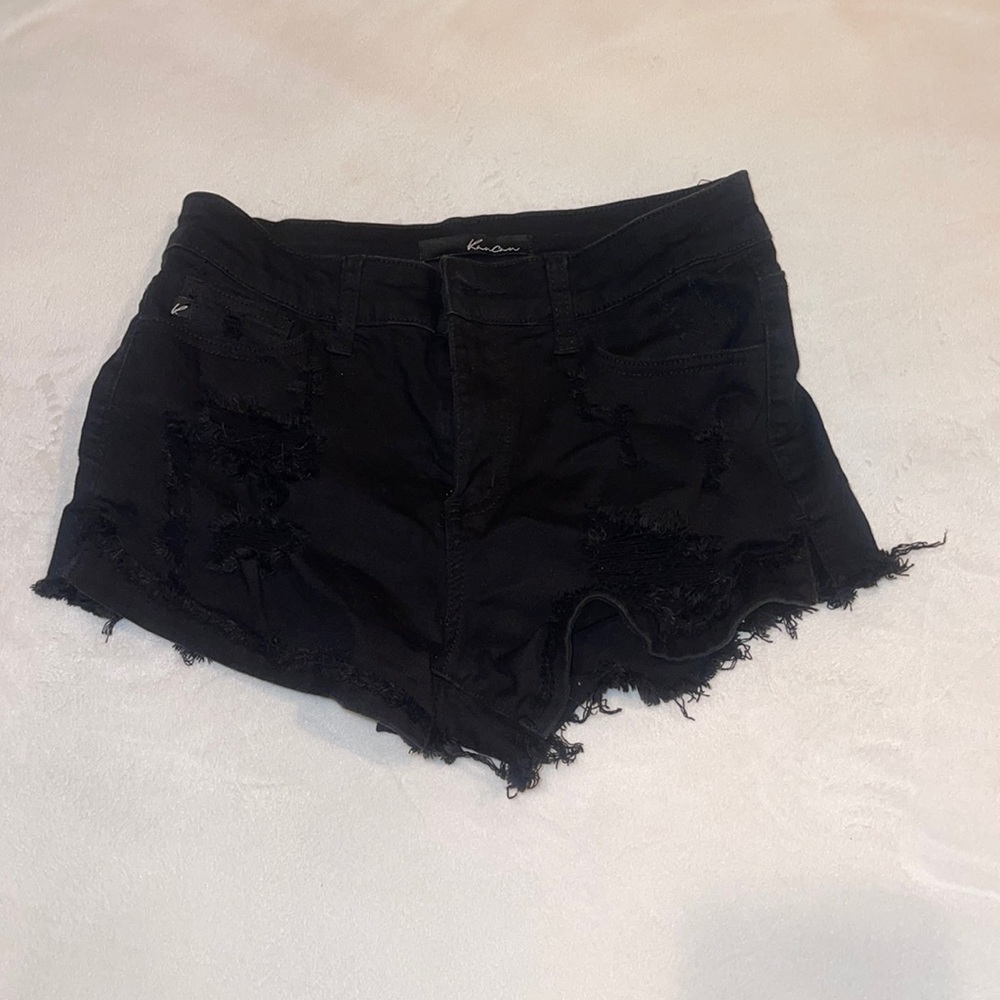 Black Ripped Short Jean Shorts